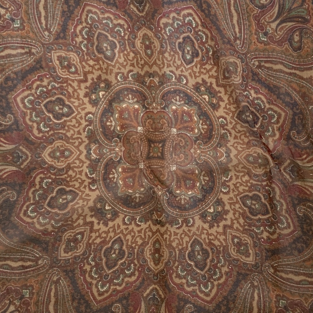 Navy Paisley Scarf-Excellent Condition